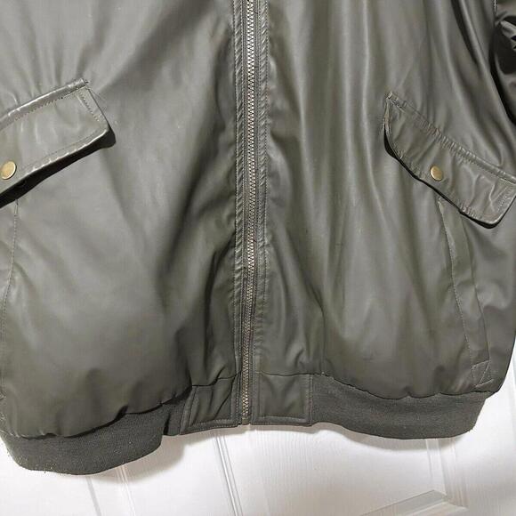 Vtg Camo Bomber Jacket Mens XL Reversible Blaze Orange Duck Camo PVC Shell - Picture 12 of 15